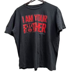 STAR WARS Darth Vader I AM YOUR FATHER Black Red tee sz XL